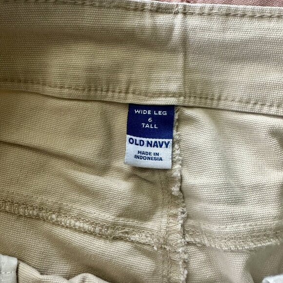 Old Navy High-Waisted Crop Chino Wide Leg Pant Size 6 Tall Two pair LIKE NEW - Picture 5 of 12